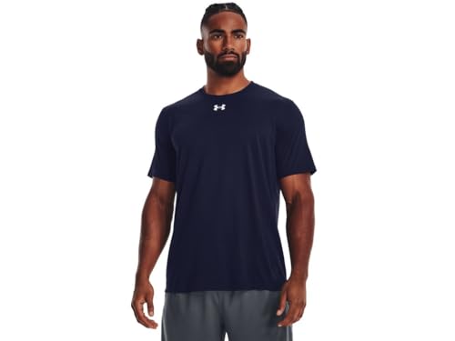Under Armour Team Tech Mens Short Sleeve T-Shirt L Midnight Navy-White