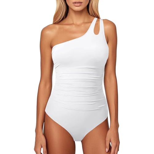 Maillot de bain une pièce asymétrique creux avec un ajustement parfait pour sublimer la silhouette