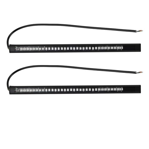 Freno luces trasero 2 luces de freno de motocicleta 48SMD intermitente rojo amarillo