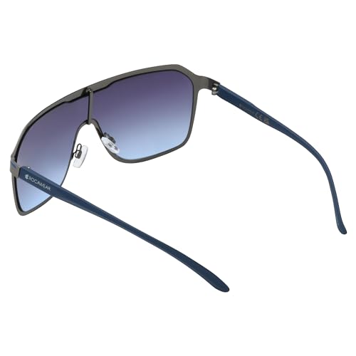 Rocawear R1556 Metal Shield Uv400 Protective Rectangular Sunglasses. Gifts for Men with Flair, 143 Mm4