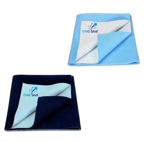 Vannya World Waterproof Drysheet, Baby Bed Protector, Urine Sheet, Washable, Reusable, Breathable, Skin Friendly, Heat Free Multicolor VW_M_(70X100cm)_A58_(Pack of 2)-image-48