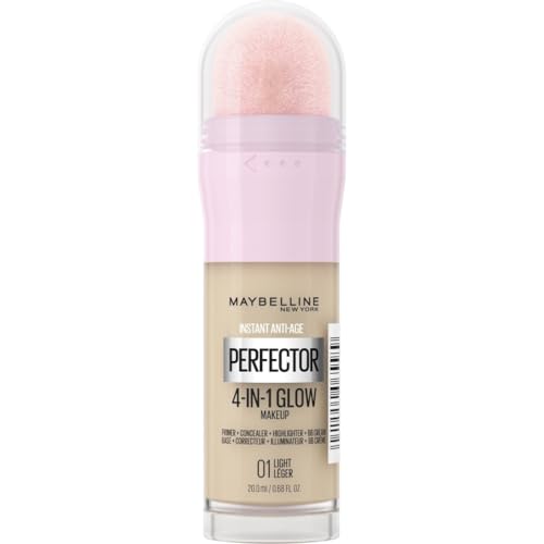 Maybelline New York - Perfecteur de Teint Illuminateur 4-en-1 - Base/Correcteur/BB Crème/Enlumineur - Fond de Teint Instant Glow Perfector 4-in-1 - Teinte :...