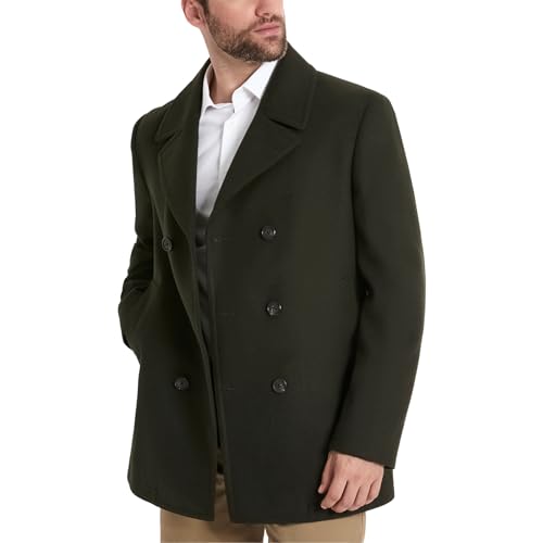 Van Heusen Men's Tatton Classic Double Breasted Peacoat4