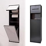 Vibeo Portarrollos Empotrable Portarrollos de Papel Higiénico Empotrado con Cubo de Basura, Dispensador de Nicho para Inodoro Alicatable, Porta Rollos de Papel Higiénico Oculto