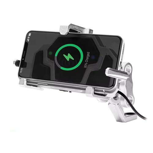 Support téléphone moto en alliage avec chargeur QC 3.0 antichoc
