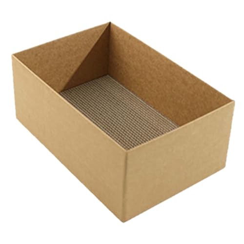 Leefasy Gato scratcher caixa de papel ondulado almofada de risco sofá móveis proteção jogar e escond