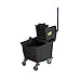 Krollen Industrial 26 Qt. Black Mop Bucket and Side Press Wringer Combo