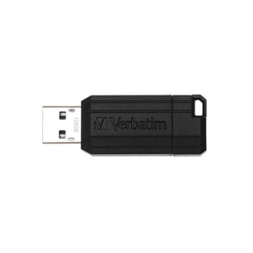 Verbatim 49071 PinStripe - Memoria USB de 128 GB (10 MB/s), color negro