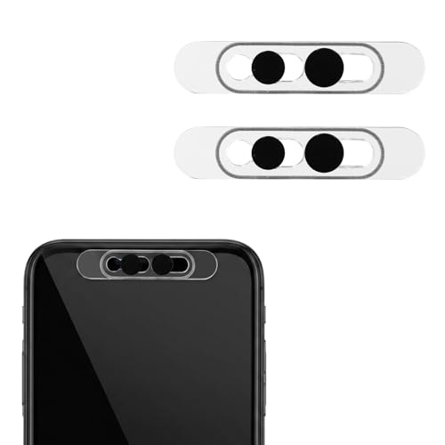 Fukaisu 2pcs Confidentialité Cache Caméra Frontale, Matériau Transparent Cache Caméra Frontale Smartphone Reconnaissance Faciale Activée/Désactivéede...