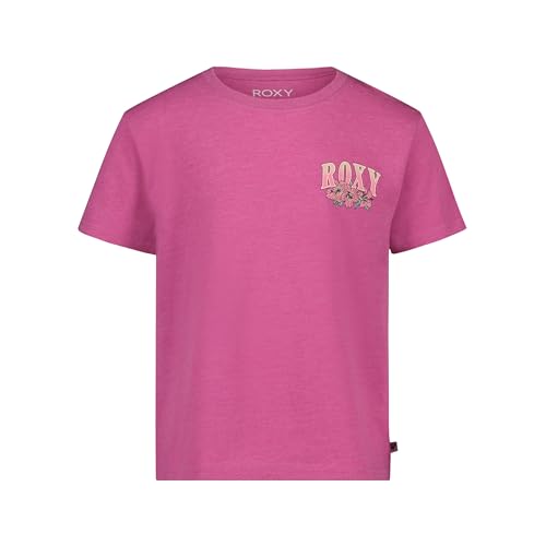Image of Roxy Girls' Short Sleeve Boyfriend Fit Logo Tee, Crew Neck Graphic T-Shirt, Soft & Comfortable