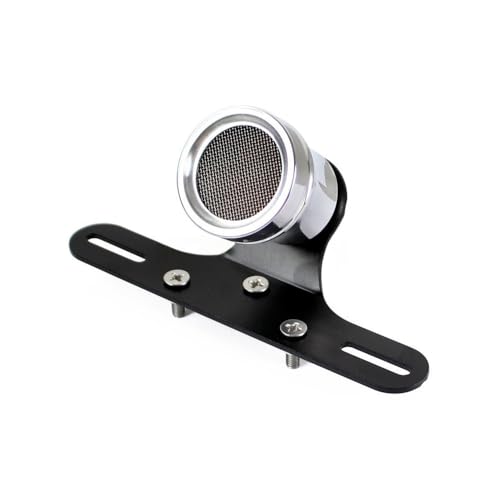 Feux arrière à LED pour moto avec éclairage plaque d'immatriculation et grille de protection noire
