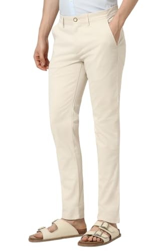 Image of Peter England Men's Skinny Fit Mid Rise Premium Casual Trouser Chinos