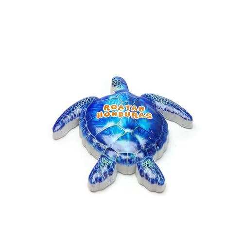 Imán Decorativo Tortuga Marina Azul Roatan Honduras miniatura 5