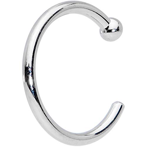 Body Candy Tiny Nose Hoop 20 Gauge 1/4 Small Diamenter Solid 14k White Gold 6mm Nose Hoop3