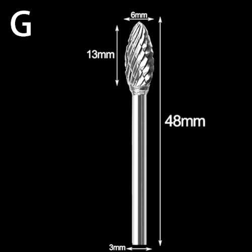 Fresas de carburo 3x6mm para metal y madera miniatura 6