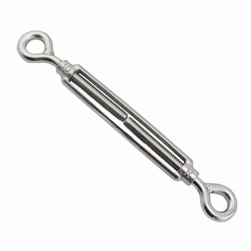Tensor de cable con tensores de alambre, 10 piezas M4 a M14 gancho y gancho/O a O tensor de alambre de acero inoxidable 304 ojo y ojo tensor de cuerda para jardín (M4) miniatura 1