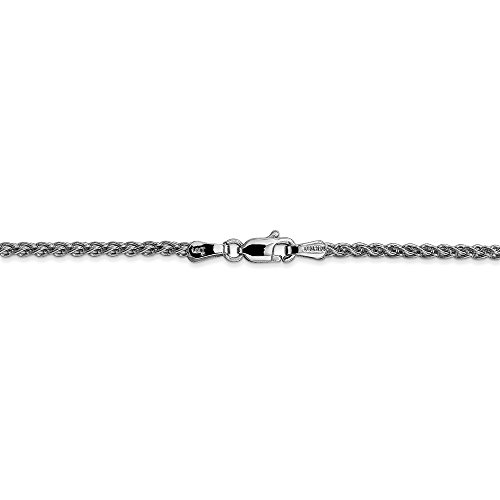 14k White Gold 2mm Solid Spiga Chain Necklace 16 Inch Pendant Charm Wheat Fine Jewelry Gifts For Women For Her 14k White Gold 2mm Solid Spiga Chain Necklace 16 Inch Pendant Charm Wheat Fine Jewelry Gifts For Women For Her - Image 9