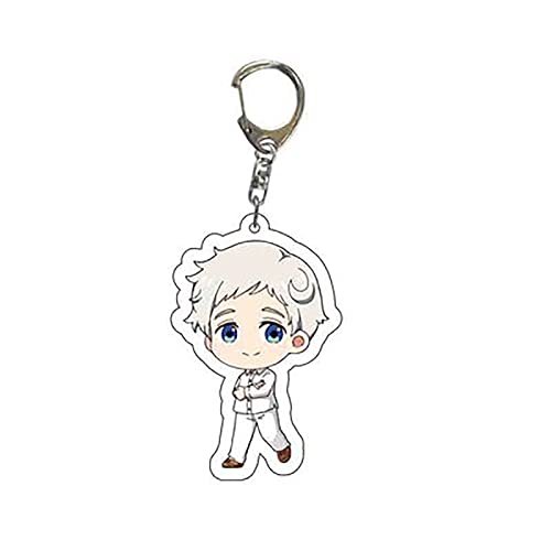 OUTOFGAS Anime The Promised Neverland Bag Backpack Pendants Cartoon Keyring