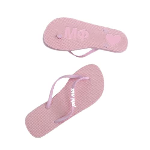 Sorority Shop Phi Mu Flip Flops for Women (us_footwear_size_system adult women numeric_range medium numeric_8 numeric_9)