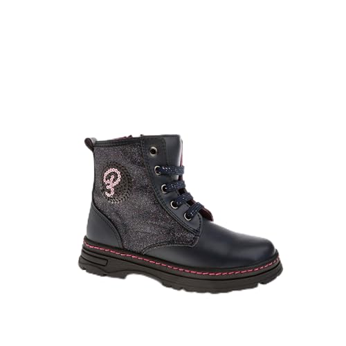 Pablosky Fille Index 433925 bottes tendance en cuir noir pour enfant