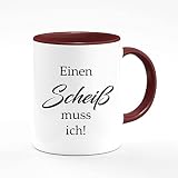 Tasse Einen Scheiß muss ich egal Becher Kaffeetasse mit Spruch Zitat Lustige Tasse GZM-Shop