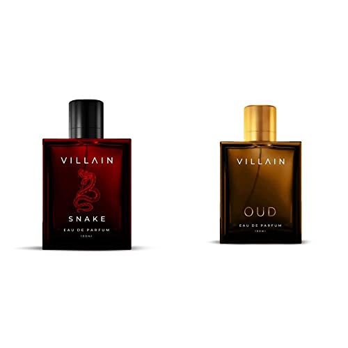 Villain Snake Perfume for Men, 100ml Ultra Long Lasting, Musk, Strong, Smoky, Sexy & Masculine, Premium Eau De Parfum & Oud Eau De Parfum For Men, 100ml