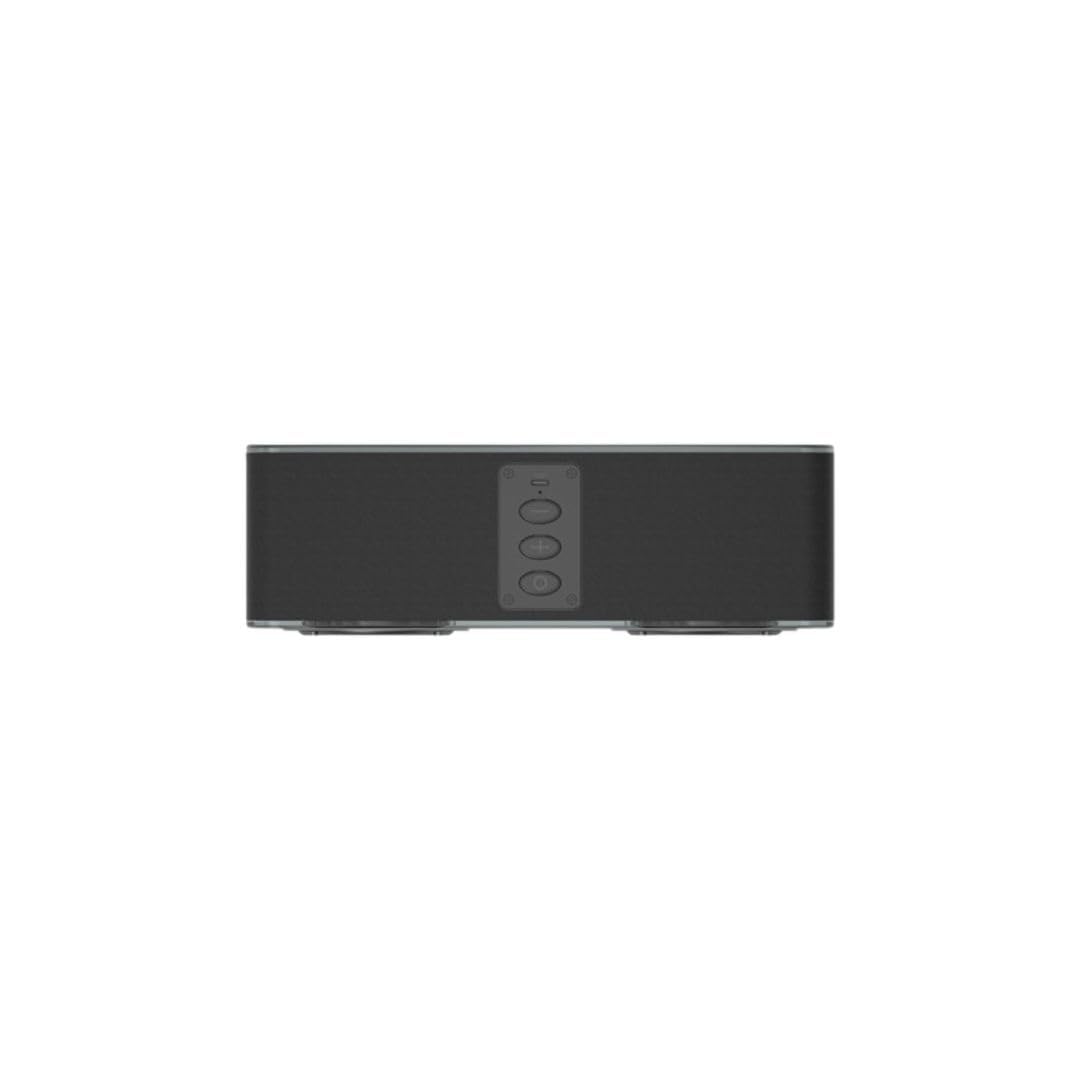 Halterrego Enceinte Transparente, RMS 2 * 5W, Version BT 5.3, Batterie de 1000mAh, Contour Noir