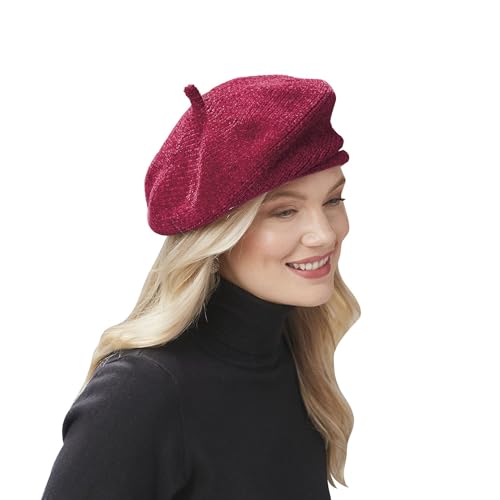 SAGEFINDS Chenille Beret, Warm Winter Cap for Women and Girls,
