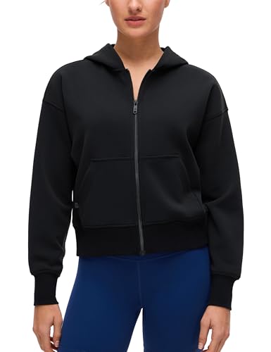 CRZ YOGA SoftAura Full Zip Hoodies for Women - Workout Casual