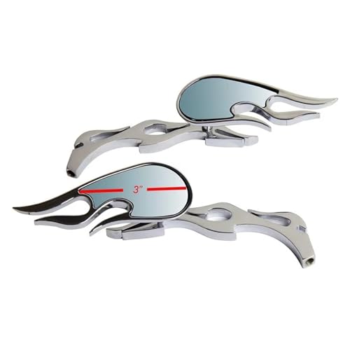 Espejos retrovisores para VT VTX de motocicleta custom universales cromados de calle 7