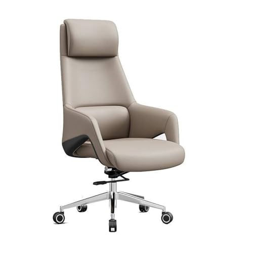 Silla de oficina ejecutiva giratoria reclinable para adultos, cómoda silla de jefe para uso doméstico y de oficina, altura ajustable y soporte lumbar