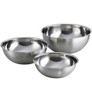 Set de 3 Tazones Mezcladores de Acero Inoxidable miniatura 1