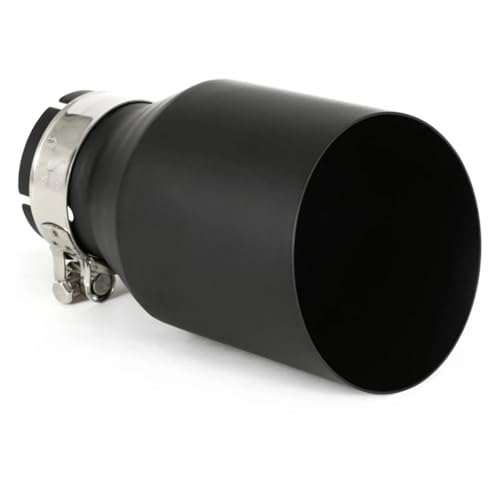 Embout echappement voiture noir biseauté en acier inoxydable 60mm universel