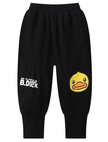 B.Duck Unisex Kids Sweatpants with Pockets Cartoon Duck Elastic Waist Joggers Pants for Toddler Boys Girls (3-12 Years)