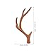 LUOZZY 4 Pair Plastic Deer Antlers Simulation Animals Horn Brown Reindeer Ear for DIY Crafts Headband Christmas Accessories, 17CM