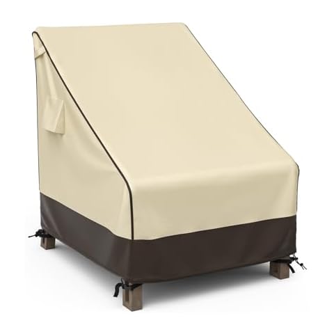 MR. COVER Patio Adirondack Chair Covers Waterproof, Outdoor Chair Covers for Rocking & Adirondack Chairs, Fits up to 33"W x 40"D x 35"H, Moisture-proof & UV-protection, Brown & Khaki Cover