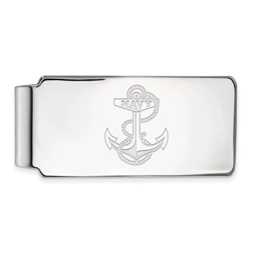 Navy Money Clip (Sterling Silver)