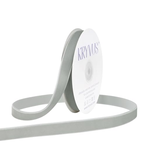 Kryvus Gray Velvet Ribbon 5/8 Inch x 12 Yards...