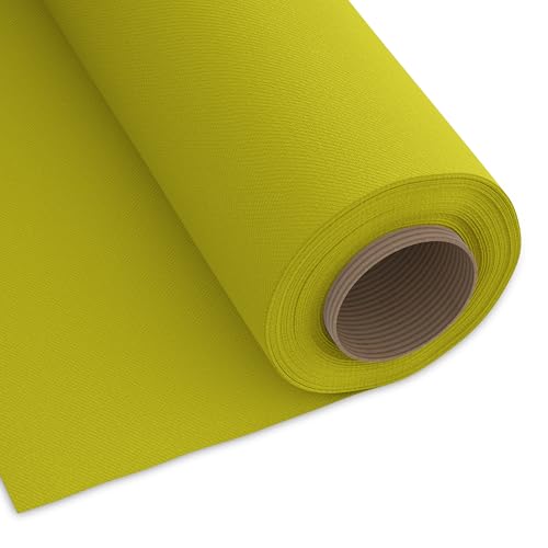 Encasa Homes Fabric by The Metre - Mercerised Dyed Cotton Canvas 100 x 140 cm Width, Lime Green