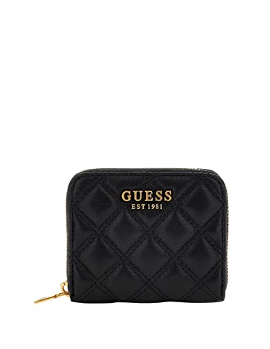GUESS Damen Giully, Geldbörse mit Reißverschluss, Schwarz