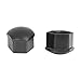 X AUTOHAUX 20pcs 17mm Black Plastic Car Wheel Nut Lug Hub Screw Rim Bolt Covers Dust Protector Caps with Clip