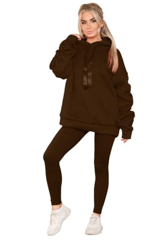 Sweat à capuche d'hiver chaud pour femmes pull uni oversize confortable - 2