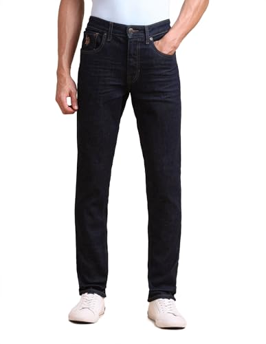 Image of U.S. Polo ASSN. Denim Jeans for Men - Slim Tapered Fit, Mens Jeans for Office & Regular Wear
