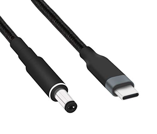CERRXIAN 6.5ft 100W PD USB Type C Male Input to DC 5.5 x 2.1mm Male Power Charging Cable(5521-100W)