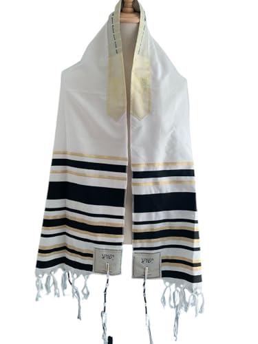 New Covenant Christian Sign Messianic Seal Prayer Shawl Talit / Talis Hebrew English 72"*22" with Matching Bag by Jerusalem
