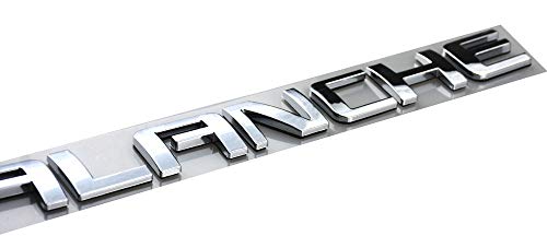 Image of Aimoll 3pcs Avalanche Nameplates Emblem Badge Letter Replacement for GM Chevrolet (Chrome)