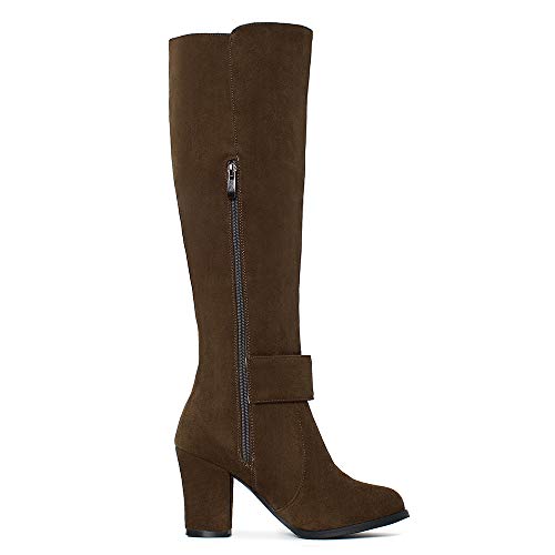 Bottes talon carré Onewus avec fermeture zippée facile et tige longue