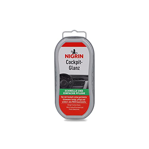 NIGRIN Esponja de Silicona Brillante para Cabina, Cuidado rápido y fácil, aporta un Brillo Fresco, 1 Unidad, Color Negro