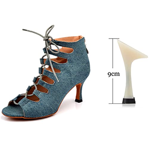 Chaussures de danse de bal stables en denim contre la fatigue - 6