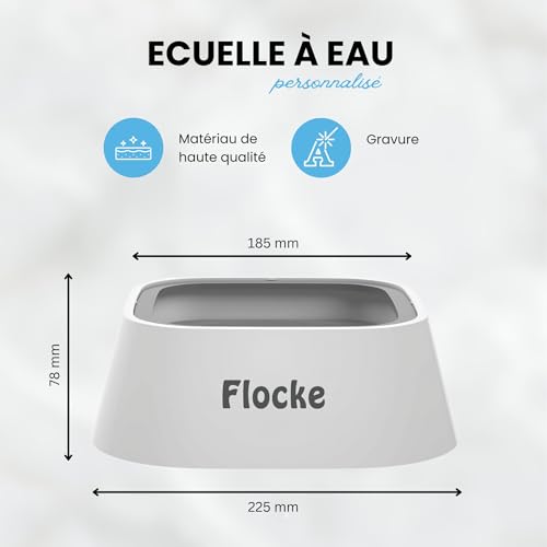 Écuelle gravée sur demande anti-dérapante chien et chat